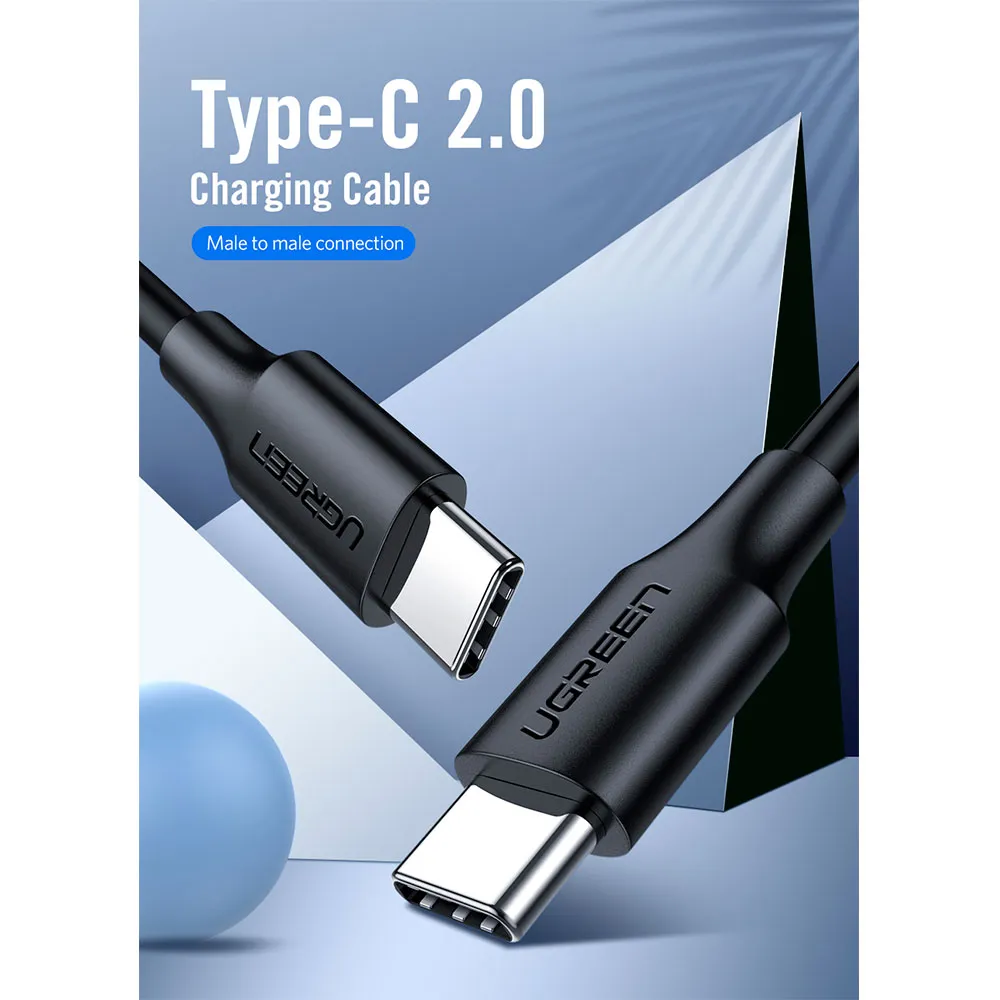 Cabo UGREEN USB-C/USB-C US286 1M Preto - Imagem 3